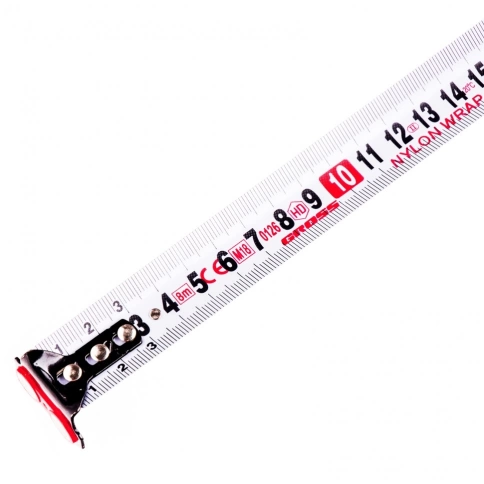 Рулетка Magnetisch,обрезин.корп.,магнит.зацеп, нейлон.покр., автоматич.фикс. 8м х25 мм Gross фото 3