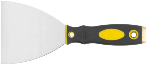 Шпатель для удаления ржавчины Профи, толщ.лезвия 1 мм, 2-хкомп.ручка с метал.бойком 4" (100 мм) фото 1