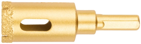 Коронка по керамограниту,камню,кафелю,стеклу кольцев.алмазн. 20х65 мм вакуумн.спекание фото 1