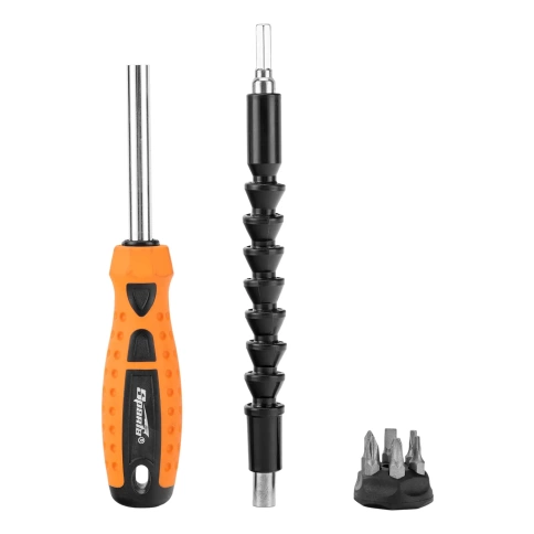 Отвертка с битами телескопическая,PH+SL+Torx CS двухкомпонентная рукоятка 8 предметов Sparta фото 1