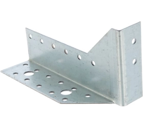 Опора балки левая 25х140х76 мм, оцинкованная фото 1