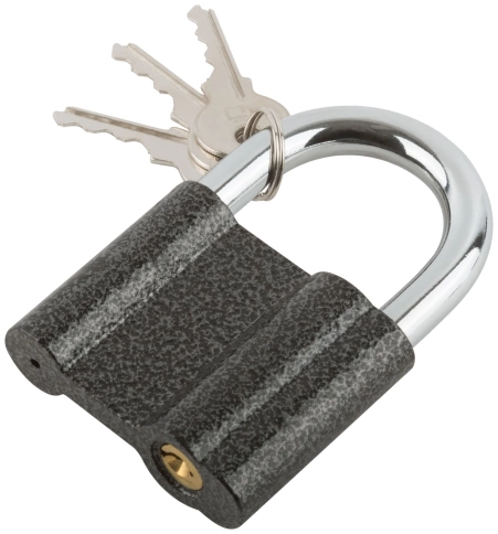 Замок навесной стальной корпус PALLADIUM (601S) 70х54 мм стальная дужка 11 мм (00009302) фото 2