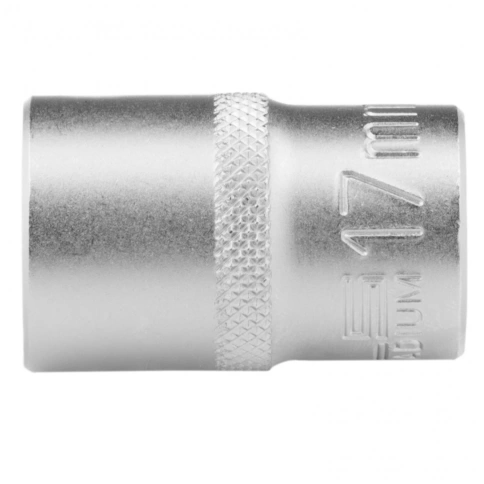 Головка торцевая хромированная 12-гранная 17 мм под квадрат  1/2 CrV Stels фото 1