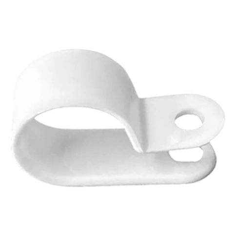 Крепеж-серьга для крепления кабеля d16, белая фото 2