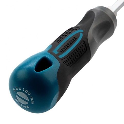 Отвертка SL6,5x100 мм, S2, трехкомпонентная рукоятка Gross фото 2