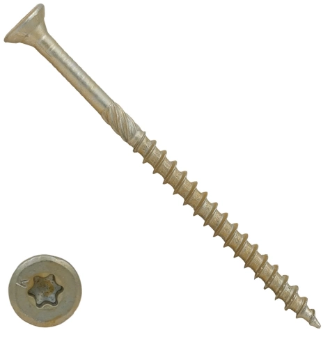 Саморез по дереву потайной Torx 6х120 ЖЦ, 20 шт. фото 4