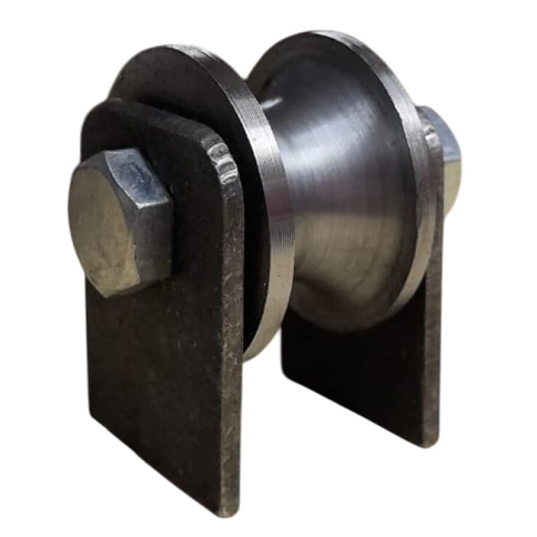 Ролик d50 мм Р3513 на пластинах под трубу 1/2 d20 мм, металл фото 2