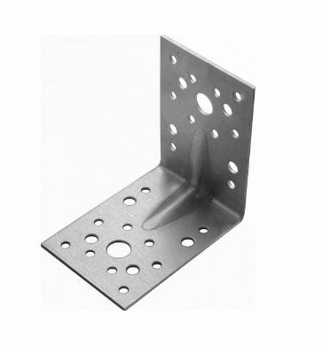 Крепежный уголок усиленный 55х90х50 мм, оцинкованный фото 1