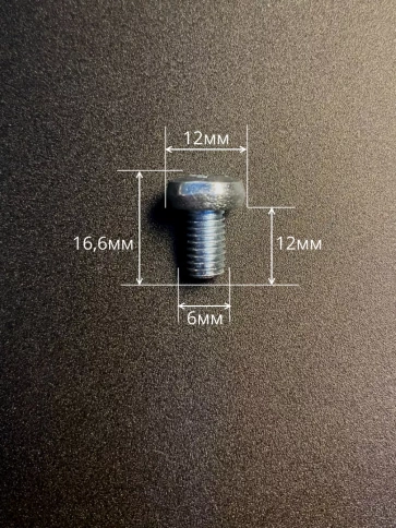 Винт с полукруглой головкой М6х12 ОЦ DIN7985, 10 шт. фото 3