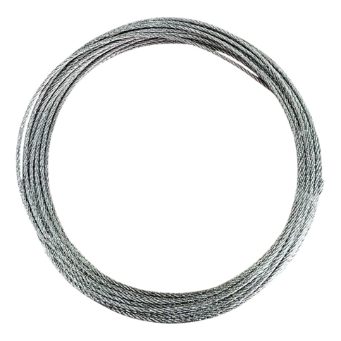 Трос стальной 4/5 с зажимами (4 шт.) оцинкованный в оплетке, 10 м. фото 3