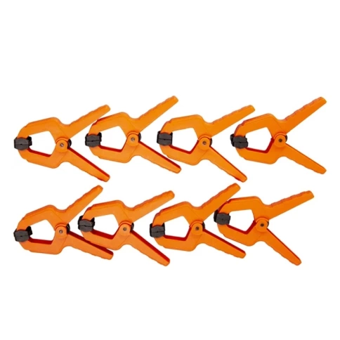 Зажим пружинный армированный нейлон стальной, пружина 8 шт. пластиковый бокс фото 1