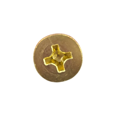 Винт потай 5х16 мм DIN 965, полная резьба, латунный фото 2