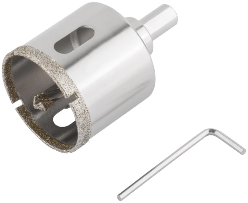 Коронка по керамограниту, камню и кафелю кольцев с центров сверлом 45х67 мм фото 2