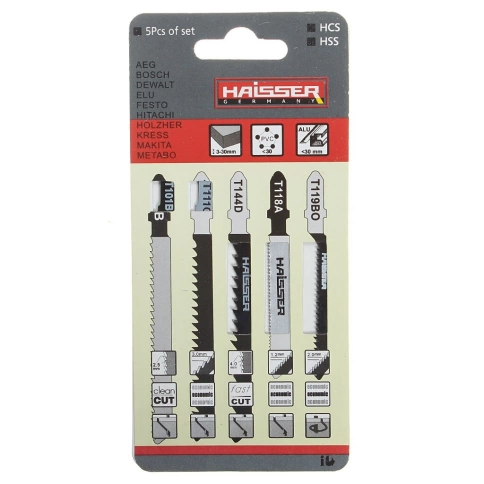 Пилки для лобзика по металлу Т123 X 5 шт. фото 1