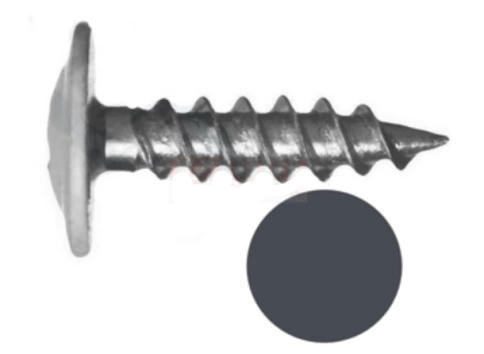 Саморез с прессшайбой, острый, 4,2х13 мм RAL7024 фото 1