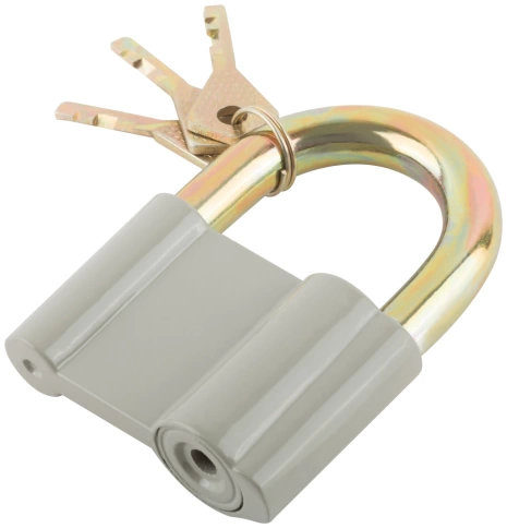 Замок навесной корпус из алюминиевого сплава 72х48 мм стальная дужка 13 мм фото 2