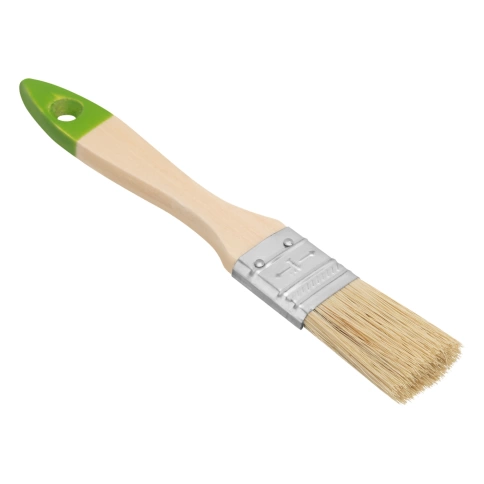 Кисть плоская натуральная щетина дер.ручка 25 мм Сибртех фото 1