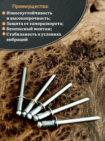 Заклепка вытяжная нержавеющая 4,8х10 фото 4