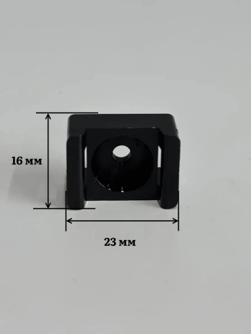 Площадка под стяжку для монтажного пистолета 16х23 мм черная, 50 шт. фото 2