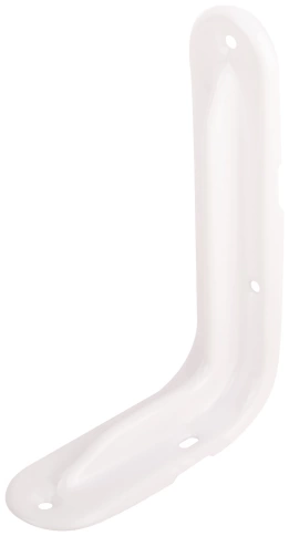 Уголок-кронштейн (0,8 мм) усилен.белый фото 1