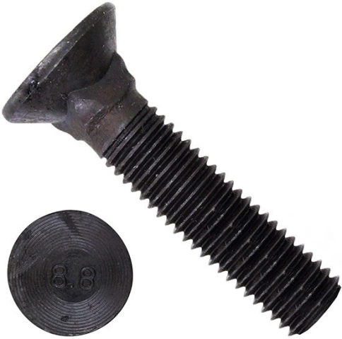 Болт лемешный М12х70 высокопрочный потайной ГОСТ 7786,10 шт фото 1