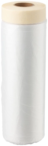 Пленка укрывная, с клейкой лентой 2700мм х 15м, 8 мкм фото 1