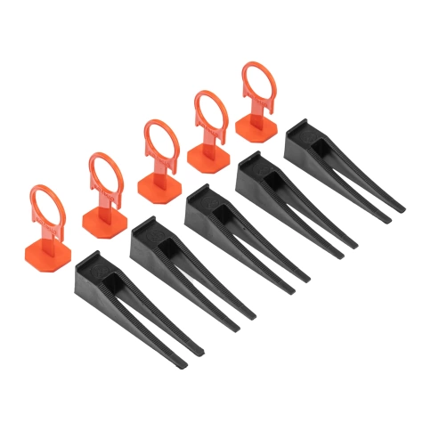 Комплект зажим и клин для системы выравнивания плитки СВП кольцо 40/40 шт. в пакете Сибртех фото 1