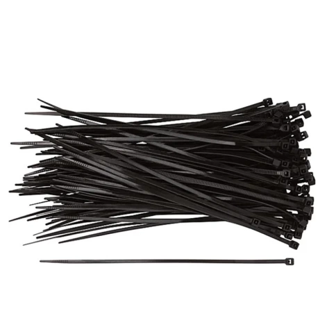 Хомуты нейлоновые черные для проводов 100х2,5 мм 100 шт.  фото 1