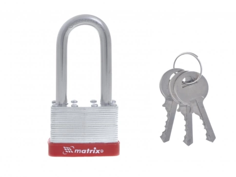 Замок навесной удлиненная дужка 50 мм Matrix фото 1