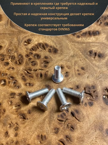 Винт потайной оцинкованный 3х12 DIN965, 50 шт. фото 4