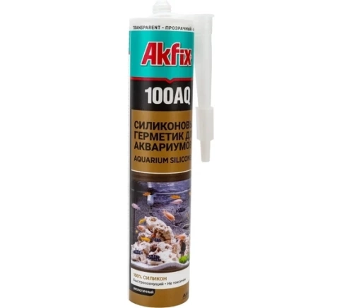 Силикон аквариумный прозрачный Akfix 100AQ 280 мл фото 1