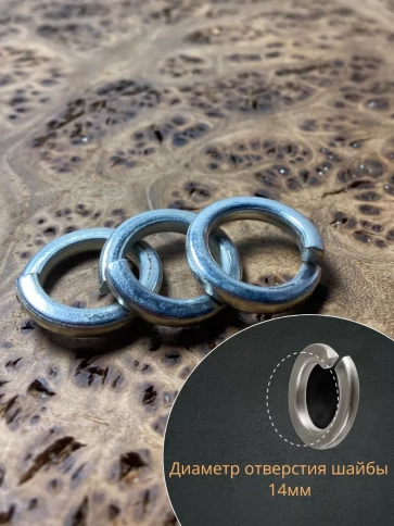 Шайба гровер пружинная оцинкованная М14 DIN127, 100 шт. фото 3