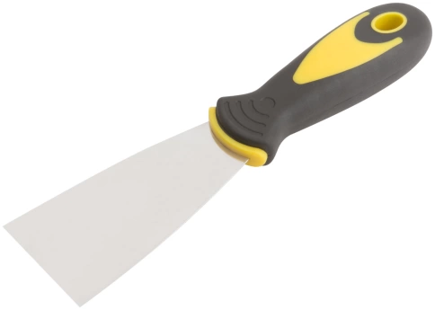 Шпатель нержавеющая сталь, прорезиненная ручка 2" (50 мм) фото 2