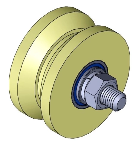 Ролик для ворот d 70 мм,под трубу 3/4 d25мм,капролон,4 шт фото 6