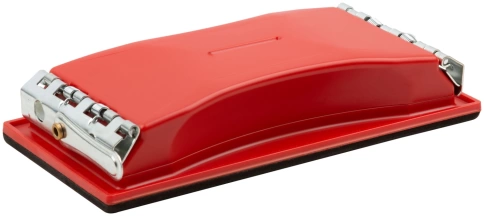 Держатель для нажд.бум., пластик.с мет.прижимом, красный 160 х 85 мм фото 1