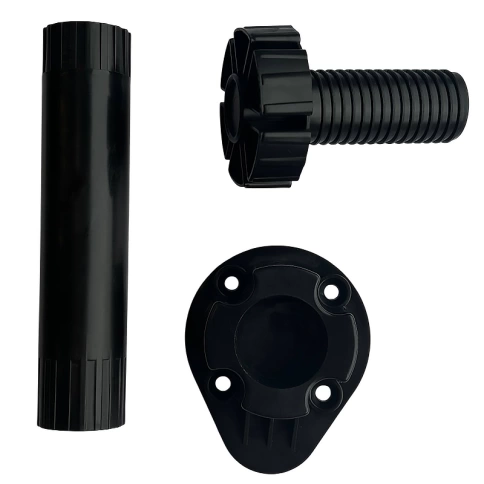 Ножка опора 140х170 мм регулируемая мебельная круглая пластмассовая фото 3