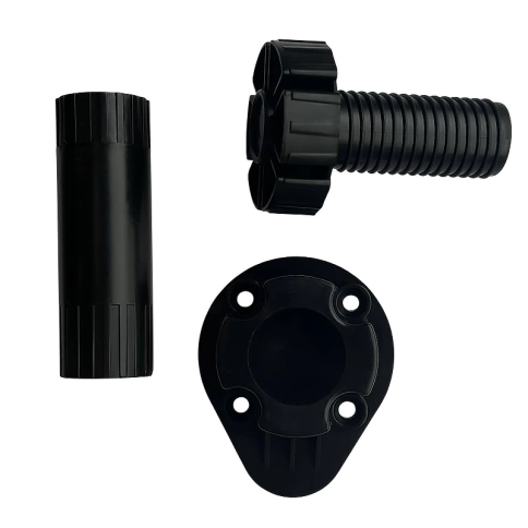 Ножка опора 95х130 мм регулируемая мебельная круглая пластмассовая фото 3