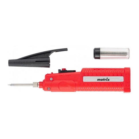 Паяльник беспров. 4,5 В 8 Вт 350*С припой 10 гр работа от эл.пит. 3хАА Matrix фото 1