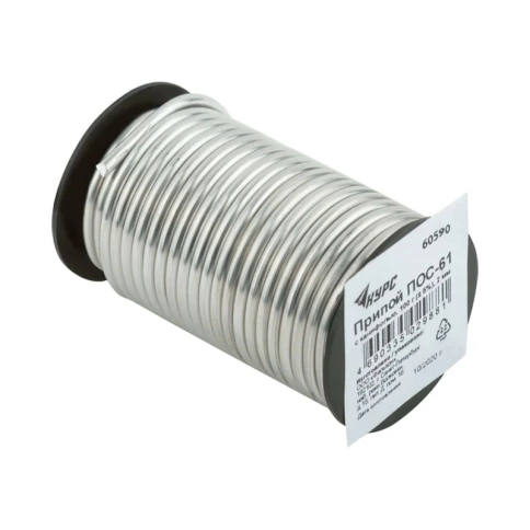 Припой с канифолью D 2 мм, 100 г, POS61 фото 1