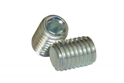 Винт установочный с внутренним шестигранником 6х5 мм класс прочности 10.9 DIN 913, тупой конец, цинк фото 1