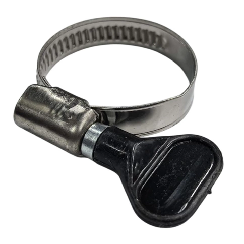 Хомут червячный с барашком 25-40 мм, нержавеющая сталь W2 фото 1