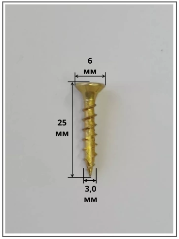 Саморез по дереву потайной Torx 3х25 ЖЦ, 20 шт. фото 2
