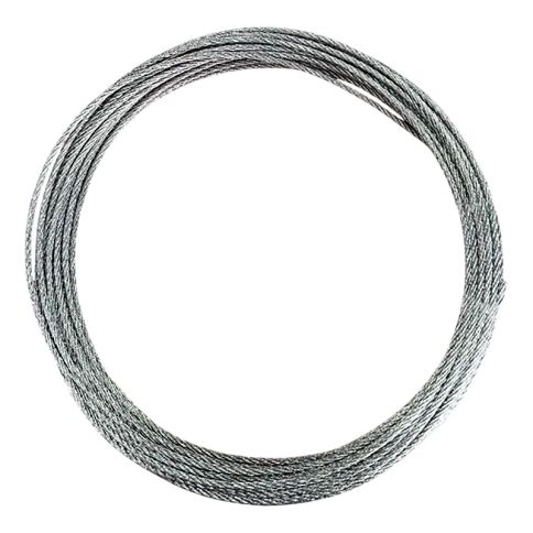 Трос стальной 4/5 с зажимами (4 шт.) ОЦ в оплетке, 50 м. фото 1