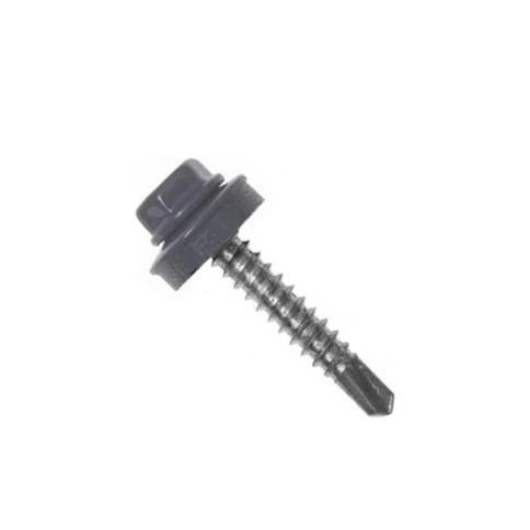 Саморез кровельный, 4,8х29 графитовый серый RAL7024 фото 1