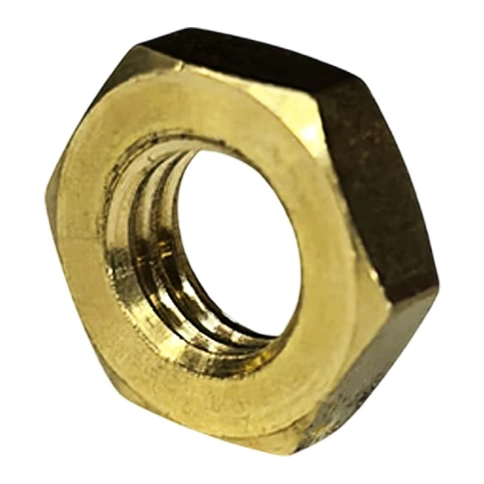 Гайка М2,5 DIN 934, латунная фото 1