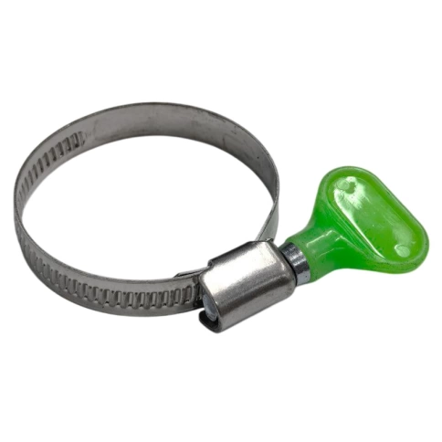 Хомут червячный с барашком 30-45 мм, нержавеющая сталь W2 фото 1