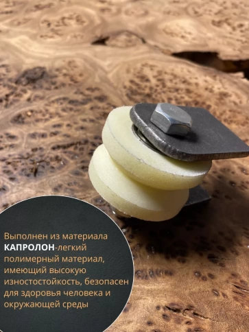 Ролик на пластинах Р2414, d40мм, под угол, капролон 2 шт. фото 4