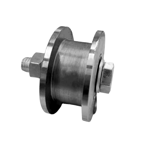 Ролик для ворот d65 мм Р3604, под трубу 20х20, металл фото 1