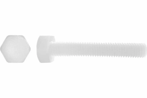 Болт полиамидный 6х30 мм DIN 933 (пластик), 20 шт. фото 4