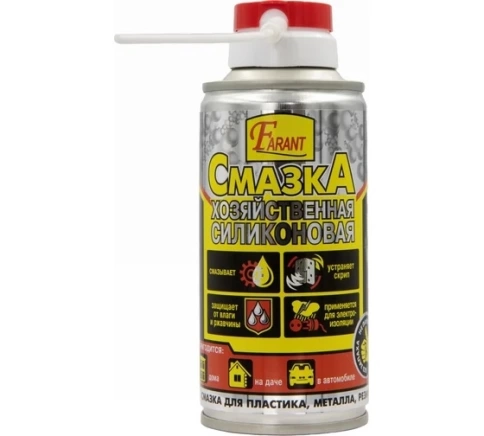 Смазка Farant хозяйственная силиконовая 210 мл аэрозоль 75 гр. с насадкой фото 1